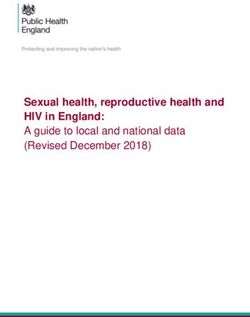 Sexual health, reproductive health and HIV in England: A guide to local and national data (Revised December 2018)