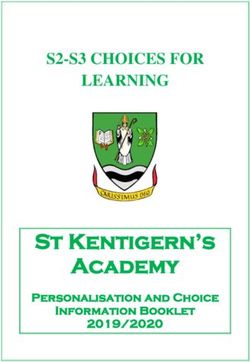 S2-S3 CHOICES FOR LEARNING - St Kentigern's Academy Personalisation and Choice Information Booklet - St Kentigerns Academy