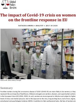 The impact of Covid-19 crisis on women on the frontline response in EU