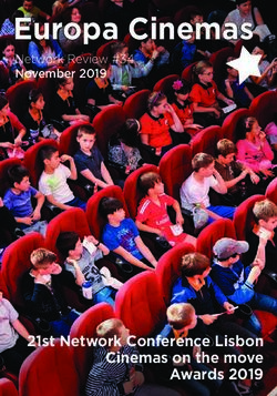 Europa Cinemas - 21st Network Conference Lisbon Cinemas on the move Awards 2019