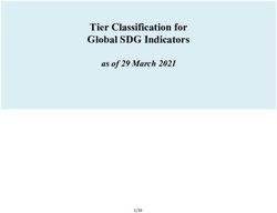 Tier Classification for Global SDG Indicators - as of 29 March 2021 - United Nations ...