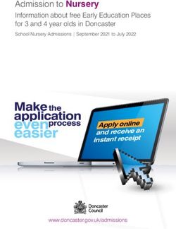 Admission to Nursery Information about free Early Education Places for 3 and 4 year olds in Doncaster School Nursery Admissions | September 2021 ...