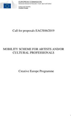 MOBILITY SCHEME FOR ARTISTS AND/OR CULTURAL PROFESSIONALS - Call for proposals EAC/S06/2019 - Creative Europe Programme - EUROPEAN COMMISSION