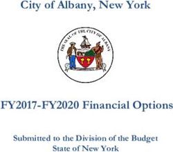 City of Albany, New York FY2017-FY2020 Financial Options - Submitted to the Division of the Budget State of New York