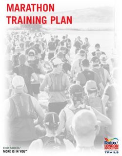 MARATHON TRAINING PLAN - Dulux London Revolution Trails