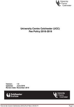 University Centre Colchester (UCC) Fee Policy 2018-19 - University Centre Colchester (UCC) Fee Policy 2018-2019 - Colchester Institute