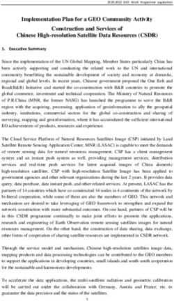 Implementation Plan for a GEO Community Activity Construction and Services of Chinese High-resolution Satellite Data Resources (CSDR)