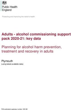 Adults - alcohol commissioning support pack 2020-21: key data - Planning for alcohol harm prevention, treatment and recovery in adults - alcohol ...
