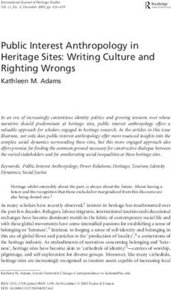 Public Interest Anthropology in Heritage Sites: Writing Culture and Righting Wrongs