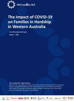 The Impact of COVID-19 on Families in Hardship in Western Australia