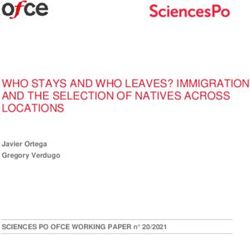 WHO STAYS AND WHO LEAVES? IMMIGRATION AND THE SELECTION OF NATIVES ...