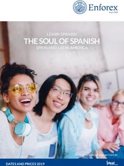 THE SOUL OF SPANISH LEARN SPANISH SPAIN AND LATIN AMERICA - DATES AND PRICES 2019 - Enforex