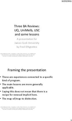 Framing the presentation - Three BA Reviews: UQ, UniMelb, USC and some lessons