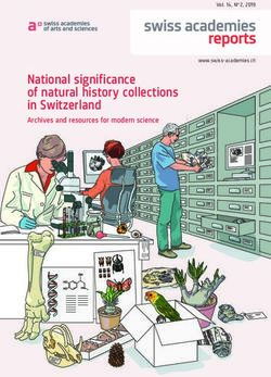National significance of natural history collections in Switzerland - Archives and resources for modern science