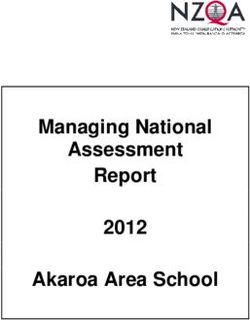 Managing National Assessment Report 2012 Akaroa Area School