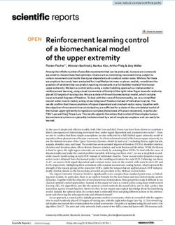 Reinforcement learning control of a biomechanical model of the upper extremity