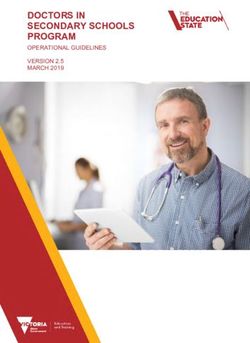 DOCTORS IN SECONDARY SCHOOLS PROGRAM - OPERATIONAL GUIDELINES VERSION 2.5 MARCH 2019 - SEMPHN