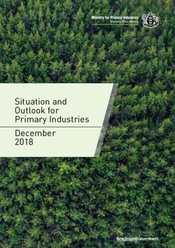 Situation and Outlook for Primary Industries December 2018 - MPI