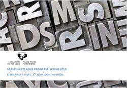 SPANISH EXTENSIVE PROGRAM. SPRING 2019 ELEMENTARY LEVEL. 2ND FOUR-MONTH PERIOD