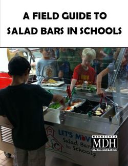 A FIELD GUIDE TO SALAD BARS IN SCHOOLS