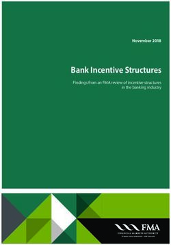 Bank Incentive Structures - November 2018 Findings from an FMA review of incentive structures in the banking industry