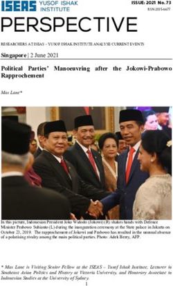 Singapore | 2 June 2021 Political Parties' Manoeuvring after the Jokowi-Prabowo Rapprochement