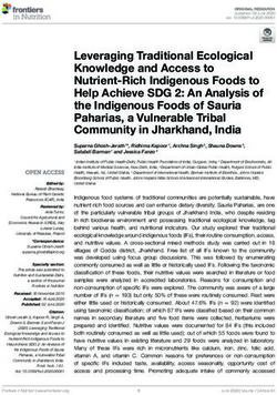 Leveraging Traditional Ecological Knowledge and Access to Nutrient-Rich Indigenous Foods to Help Achieve SDG 2: An Analysis of the Indigenous ...