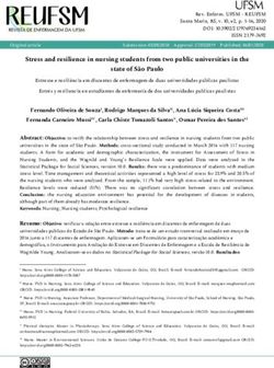 Stress and resilience in nursing students from two public universities in the state of São Paulo - fi-admin