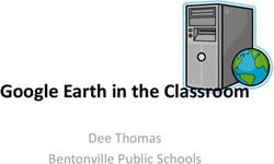 Google Earth in the Classroom - Dee Thomas Bentonville Public Schools