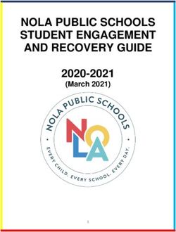 NOLA PUBLIC SCHOOLS STUDENT ENGAGEMENT AND RECOVERY GUIDE - 2020-2021 (March 2021)