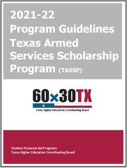 Program Guidelines Texas Armed Services Scholarship 2021-22
