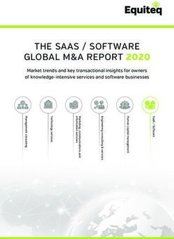 THE SAAS / SOFTWARE GLOBAL M&A REPORT 2020 - Equiteq