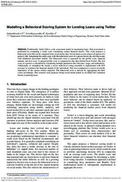 Modelling a Behavioral Scoring System for Lending Loans using Twitter