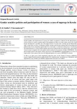 Gender sensitive policies and participation of women: a case of mgnregs in Kerala