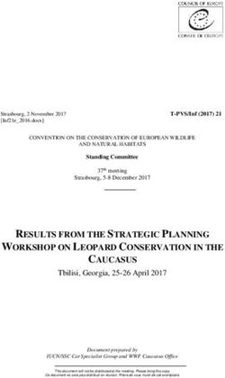 RESULTS FROM THE STRATEGIC PLANNING WORKSHOP ON LEOPARD CONSERVATION IN THE CAUCASUS - Coe