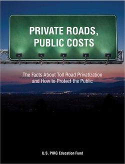 The Facts About Toll Road Privatization and How to Protect the Public - U.S. PIRG Education Fund