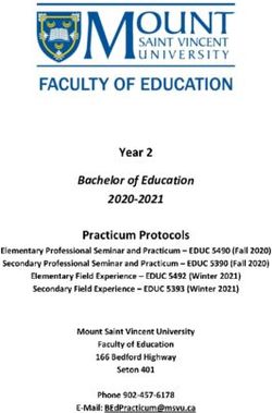 Bachelor of Education 2020-2021 - Mount Saint Vincent ...