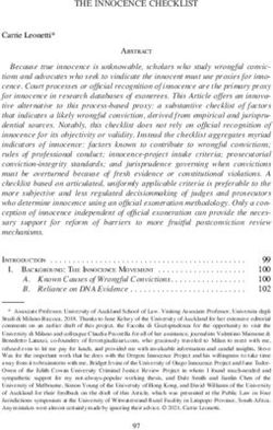 THE INNOCENCE CHECKLIST - Georgetown Law