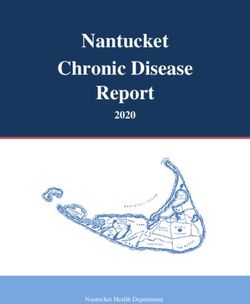 Nantucket Chronic Disease Report 2020 - Nantucket Health Department