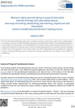 BRIEFING Requested by the FEMM committee