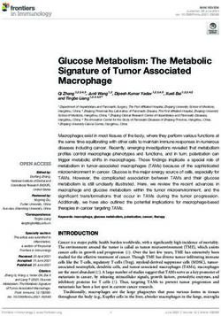 Glucose Metabolism: The Metabolic Signature of Tumor Associated Macrophage