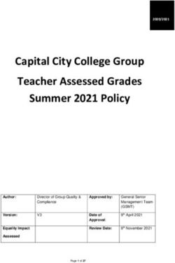 Capital City College Group Teacher Assessed Grades Summer 2021 Policy - Capital City ...