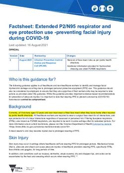 Factsheet: Extended P2/N95 respirator and eye protection use -preventing facial injury during COVID-19 - ANMF ...