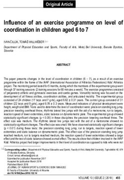 Influence of an exercise programme on level of coordination in children aged 6 to 7