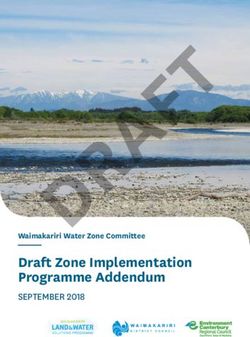 Draft Zone Implementation Programme Addendum - SEPTEMBER 2018 Waimakariri Water Zone Committee - Beef + ...
