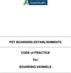 PET BOARDING ESTABLISHMENTS BOARDING KENNELS - CODE of PRACTICE For