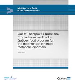List of Therapeutic Nutritional Products covered by the Québec food program for the treatment of inherited metabolic disorders - June 2020