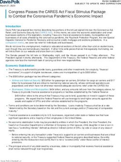 Congress Passes the CARES Act Fiscal Stimulus Package to Combat the Coronavirus Pandemic's Economic Impact - Davis Polk & Wardwell LLP