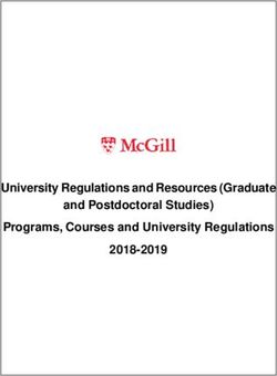 UNIVERSITY REGULATIONS AND RESOURCES (GRADUATE AND POSTDOCTORAL STUDIES) PROGRAMS, COURSES AND UNIVERSITY REGULATIONS 2018-2019 - MCGILL UNIVERSITY