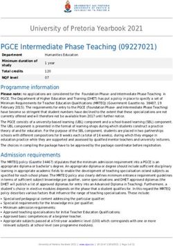 PGCE Intermediate Phase Teaching (09227021) - University ...
